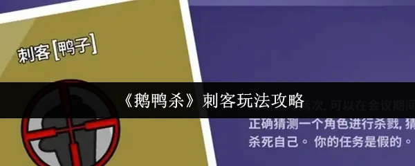 刺客玩法攻略