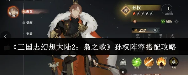 孙权阵容搭配攻略