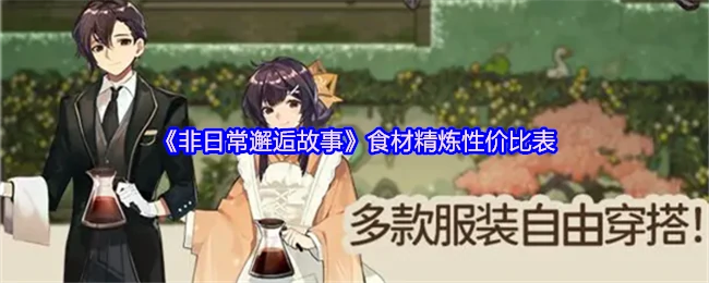 食材精炼性价比表