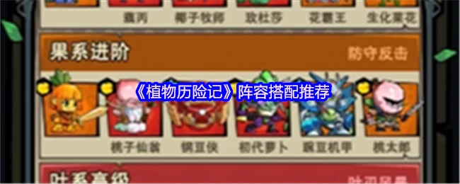 阵容搭配推荐