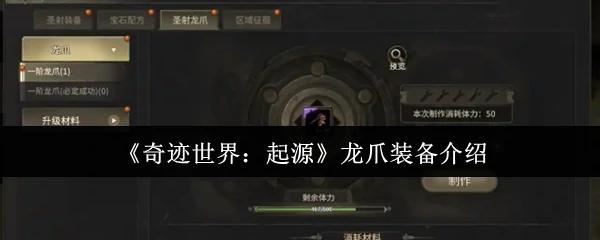 龙爪装备介绍