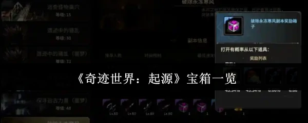宝箱一览