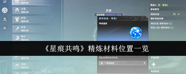 精炼材料位置一览