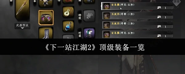 顶级装备一览