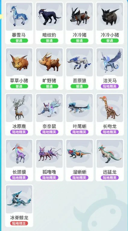 星际雪原生物介绍