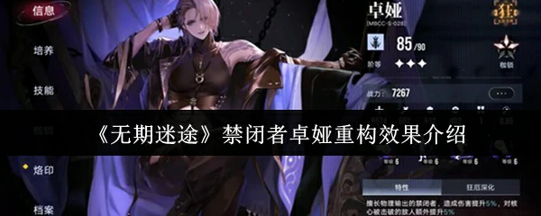 禁闭者卓娅重构效果介绍