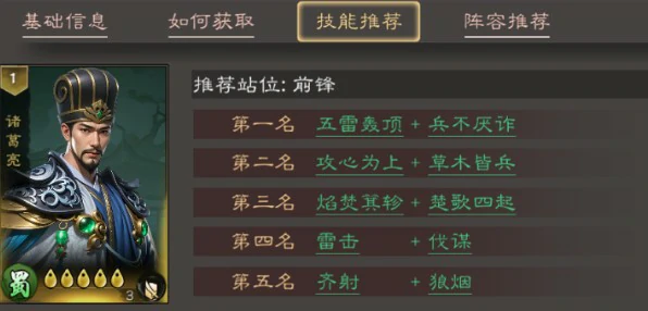 诸葛亮技能搭配推荐