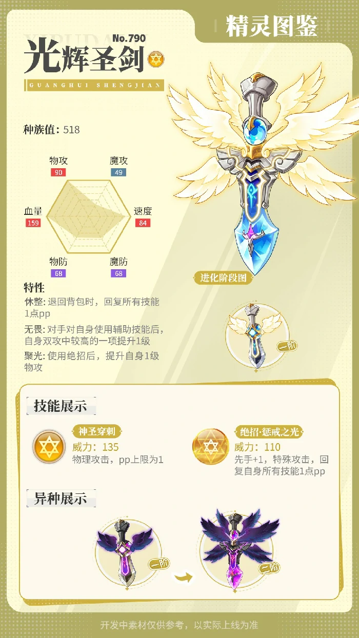 光辉圣剑精灵信息