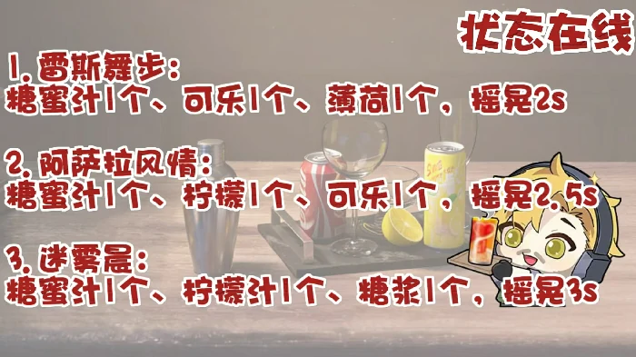 饮品制作配料攻略