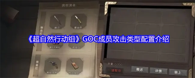 GOC成员攻击类型配置