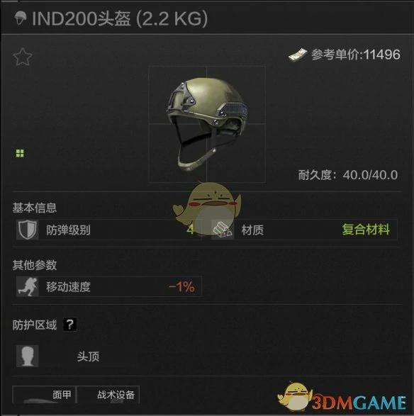 IND200头盔属性一览