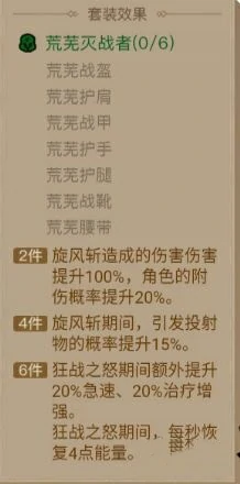 荒芜灭战者套装效果介绍