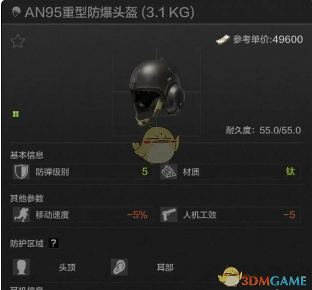 AN95重型防爆头盔属性一览