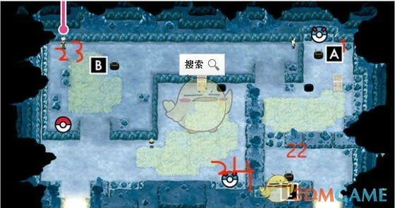 双子岛走法及矿石分布图
