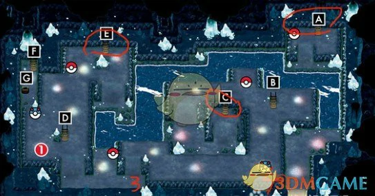 华蓝洞穴走法及矿石分布图