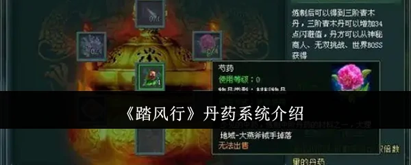 丹药系统介绍