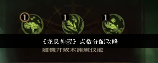 点数分配攻略