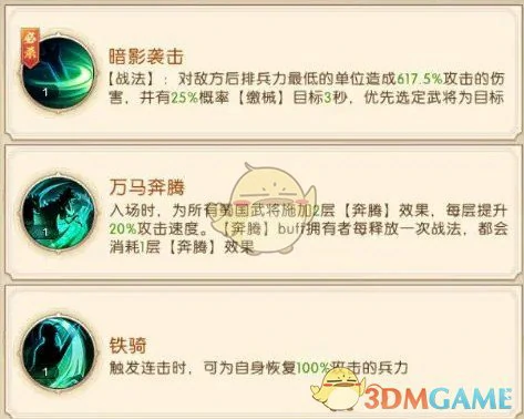 马云禄技能解析及定位