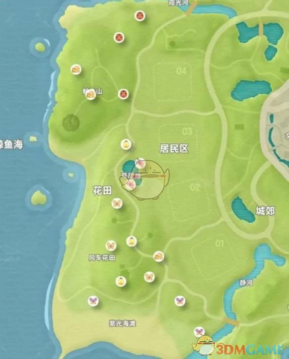 春野令限定虫捕捉位置