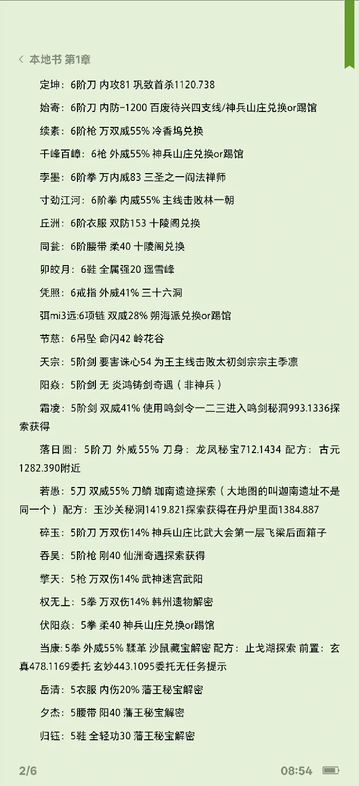 特殊装备属性和获取方法