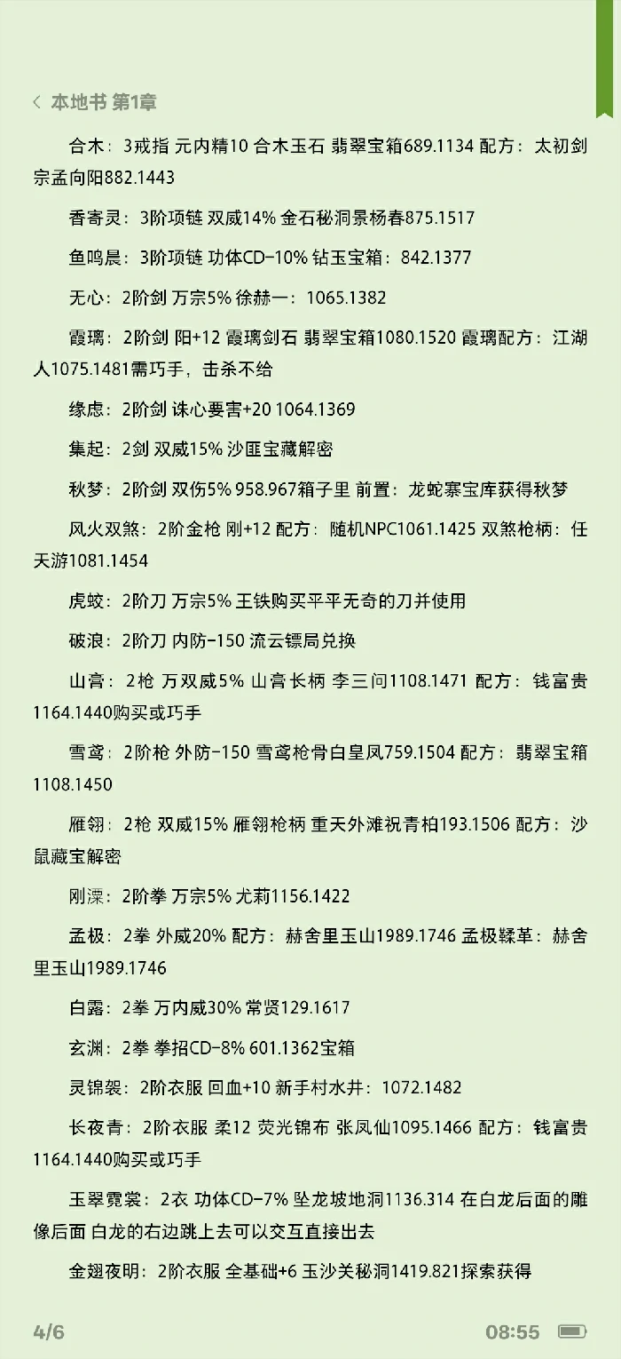 特殊装备属性和获取方法