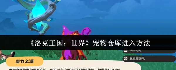 宠物仓库进入方法