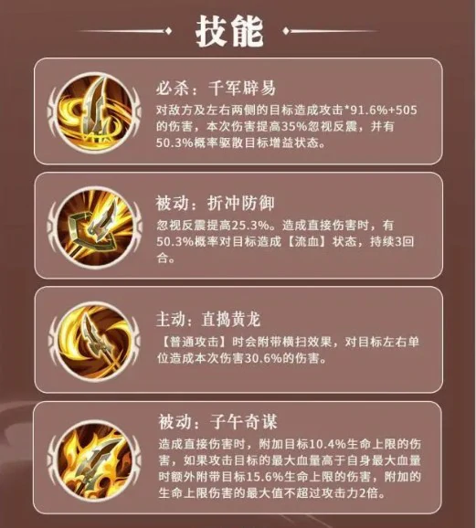 魏延属性及技能一览