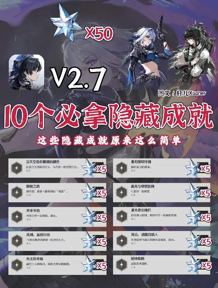 V2.7隐藏成就一览