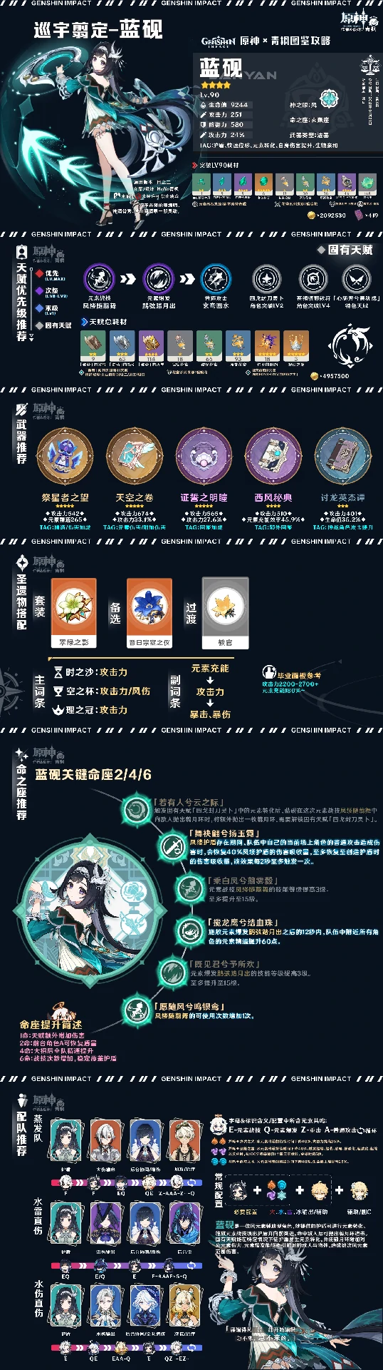 蓝砚角色培养攻略