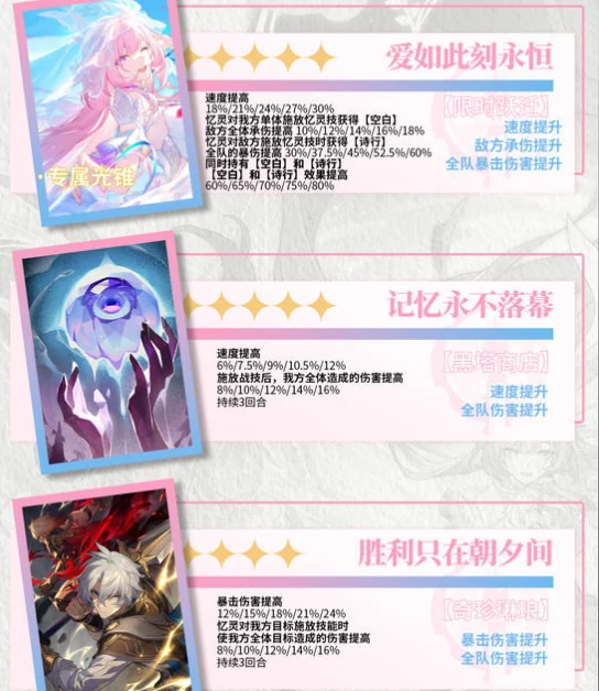 昔涟角色养成攻略