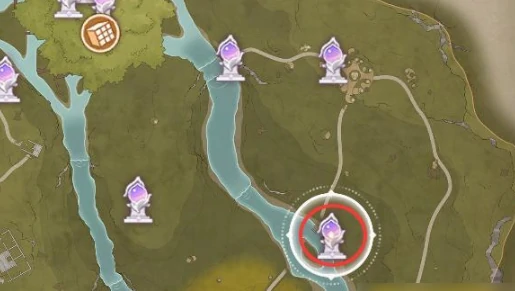 圣地花谷盖章点位