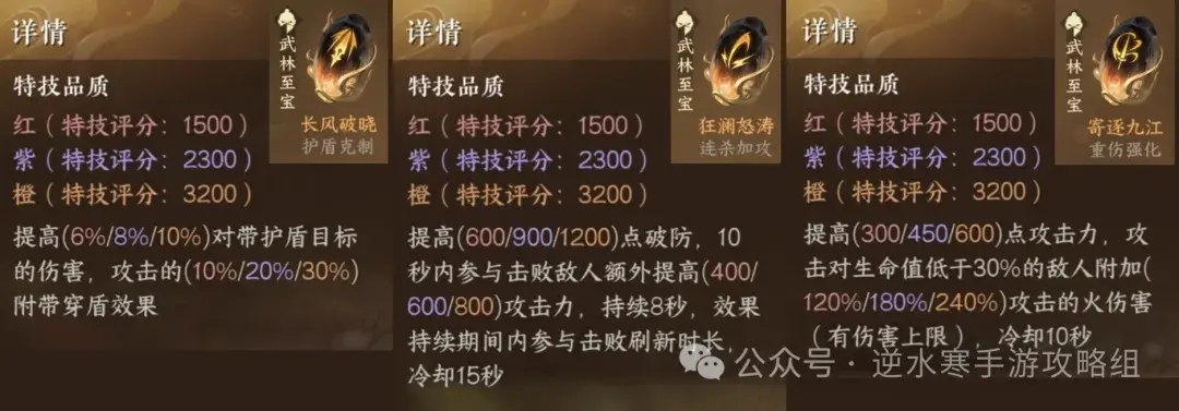逆水寒手游2.2.1自选橙色特技,逆水寒手游自选橙色特技推荐