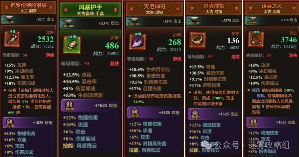 迷雾大陆S6最强BD推荐,迷雾大陆S6各职业最强BD