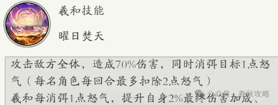 春秋玄奇羲和强度,春秋玄奇新古帝羲和