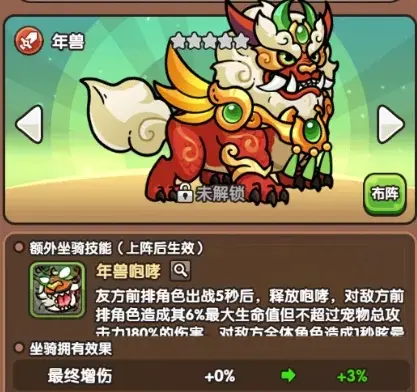 次神光之觉醒年兽坐骑,次神光之觉醒年兽怎么样