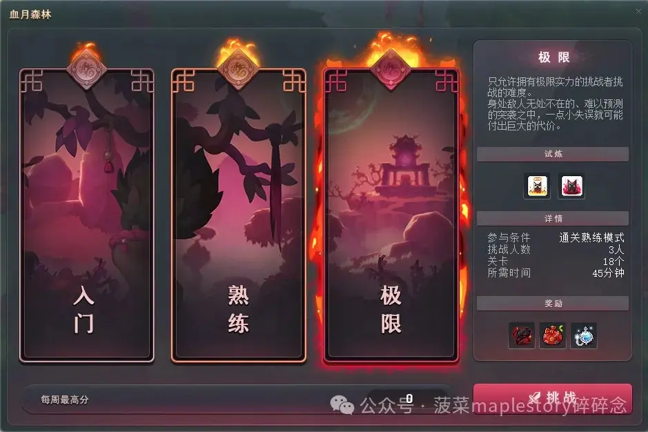 冒险岛血月森林副本,冒险岛血月森林攻略