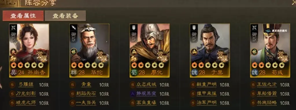 核心阵容站位图