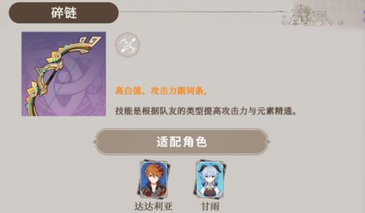 原神碎链适合什么角色,原神碎链适配角色推荐,原神