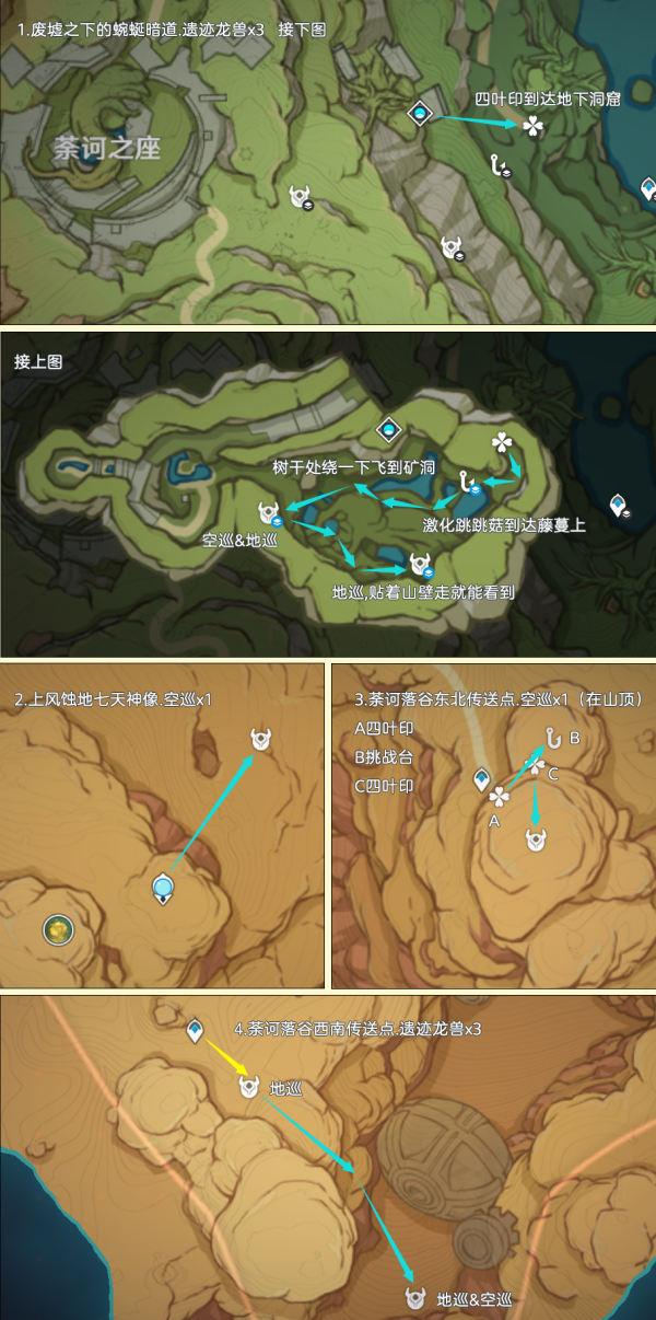 原神遗迹龙兽在哪里打,原神遗迹龙兽分布及路线图分享,原神