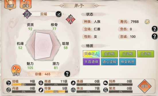最强祖师云瑶厉害吗,最强祖师云瑶技能及属性分享