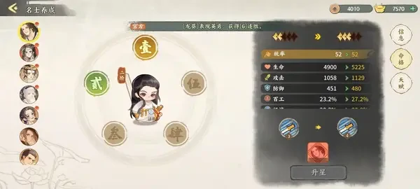 华夏绘世录名士升星攻略