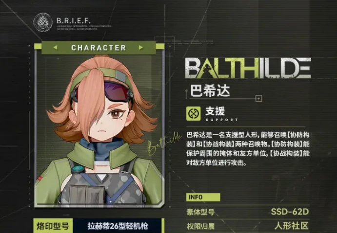 少女前线2追放巴希达介绍