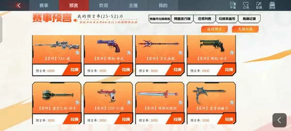 穿越火线手游总决赛竞猜商店可以兑换什么