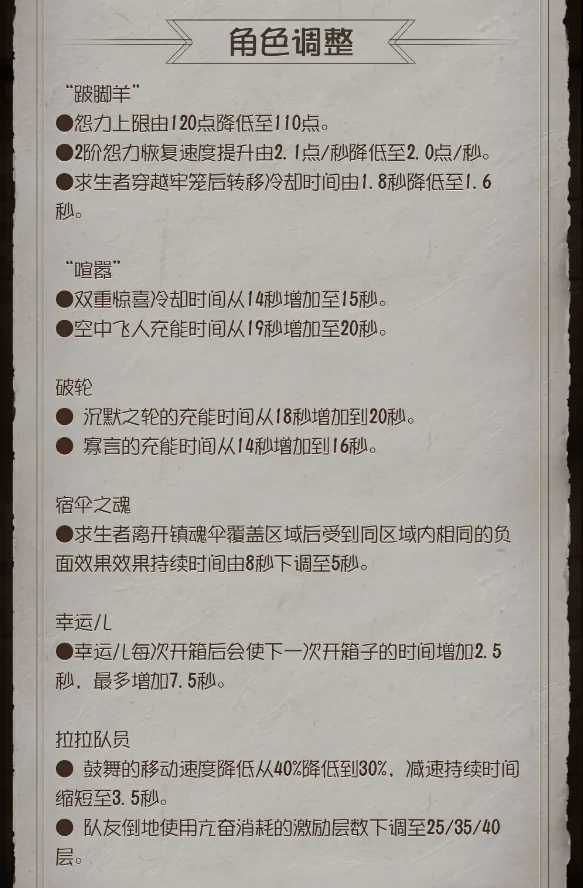 第五人格共研服最近更新