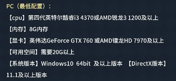 荒原曙光配置要求