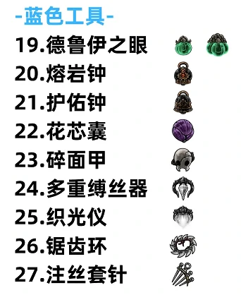 空洞骑士：丝之歌工具列表大全