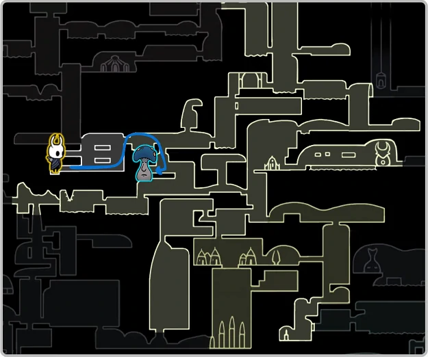空洞骑士：丝之歌真菌荒地蘑菇先生位置