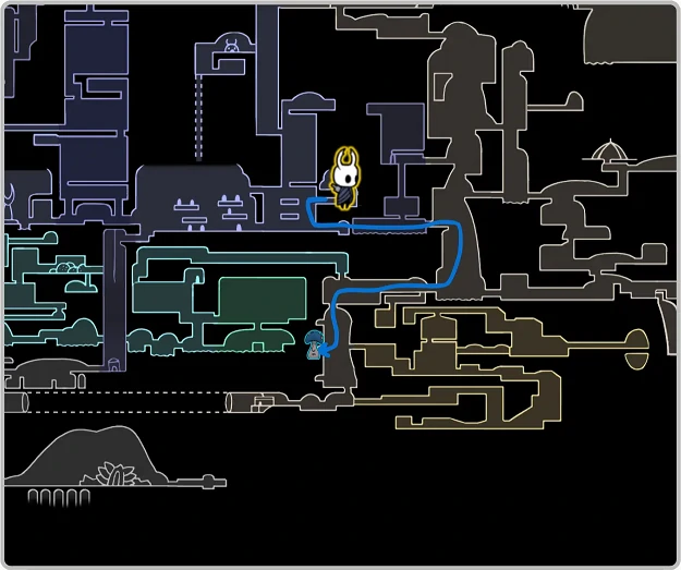 空洞骑士：丝之歌王国边缘蘑菇先生位置