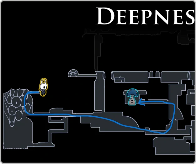 空洞骑士：丝之歌深邃巢穴蘑菇先生位置