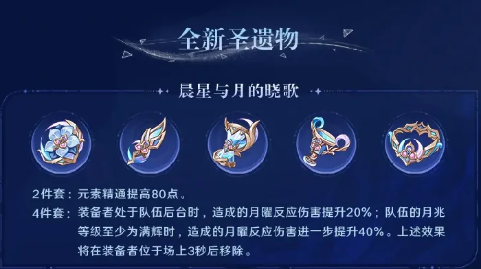 原神晨星与月的晓歌适配哪个角色